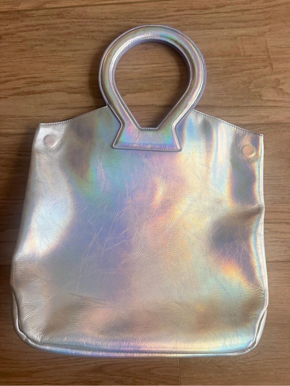 Luar - Iridescent Silver Tote Bag